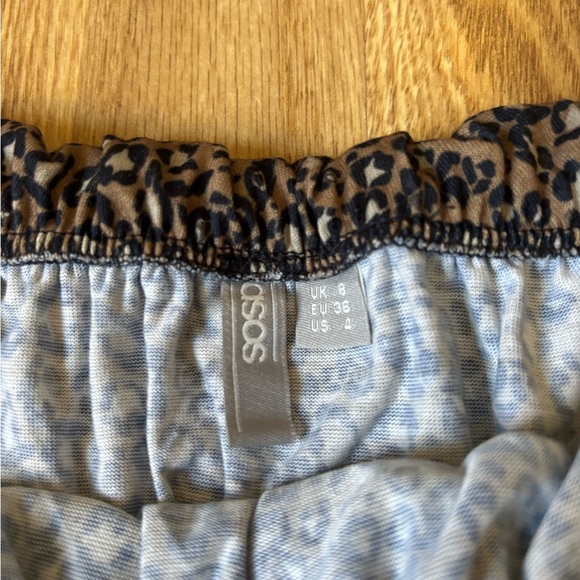ASOS Brown Leopard Print Off-Shoulder Mini Dress size 4 - Picture 5 of 5